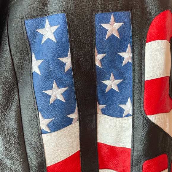 XL 🏍️ RARE USA 🇺🇸 unique Men’s LEATHER jacket coat moto - Picture 15 of 16